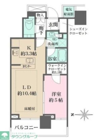 ザ・パークハウス晴海タワーズ クロノレジデンスの物件間取画像